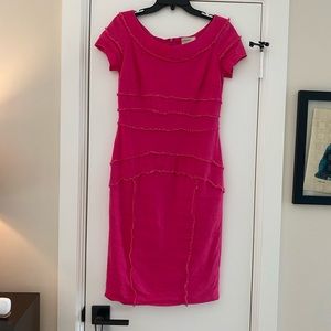 Nicole Miller Artelier stretchy hot pink dress
